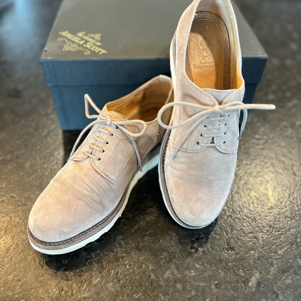 The Office of Angela Scott, Tan Suede Shoes, size 8